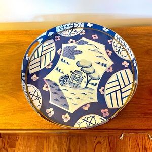 Dana Gibson painted metal tray